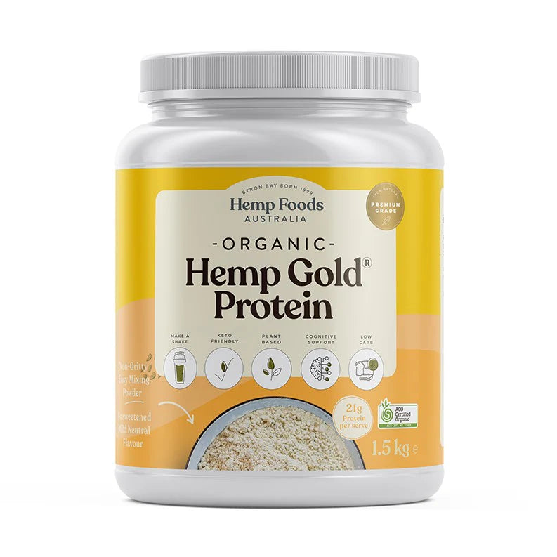 Hemp Foods Australia Organic Hemp Protein Powder Gold