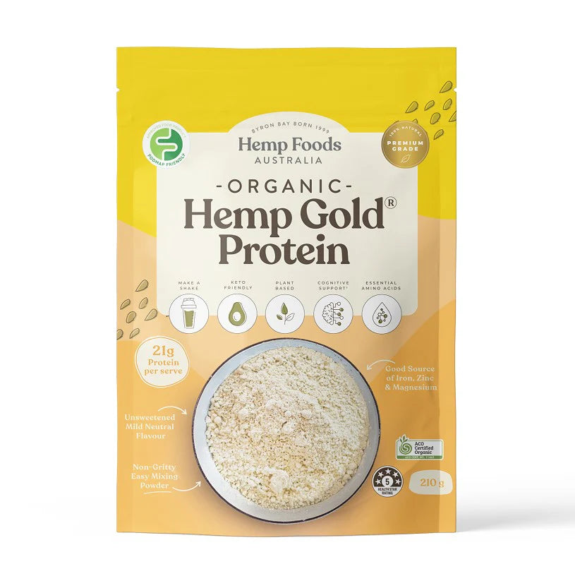 Hemp Foods Australia Organic Hemp Protein Powder Gold