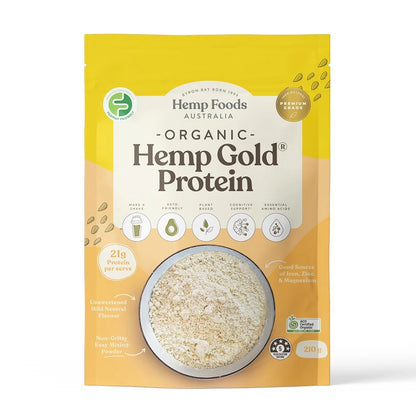 Hemp Foods Australia Organic Hemp Protein Powder Gold
