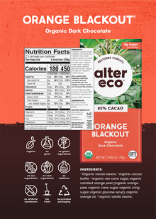 Alter Eco Chocolate Organic Dark Orange Blackout