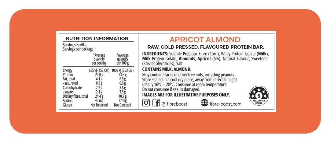 Fibre Boost Apricot Almond Protein Bar