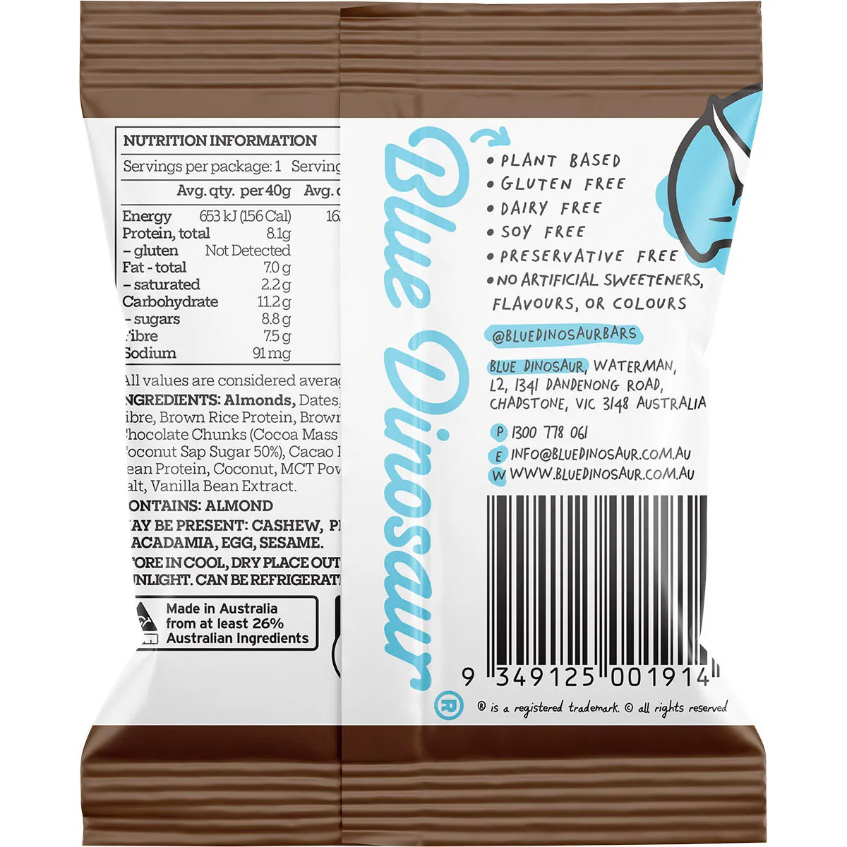 Blue Dinosaur Plant Based Protein Ball