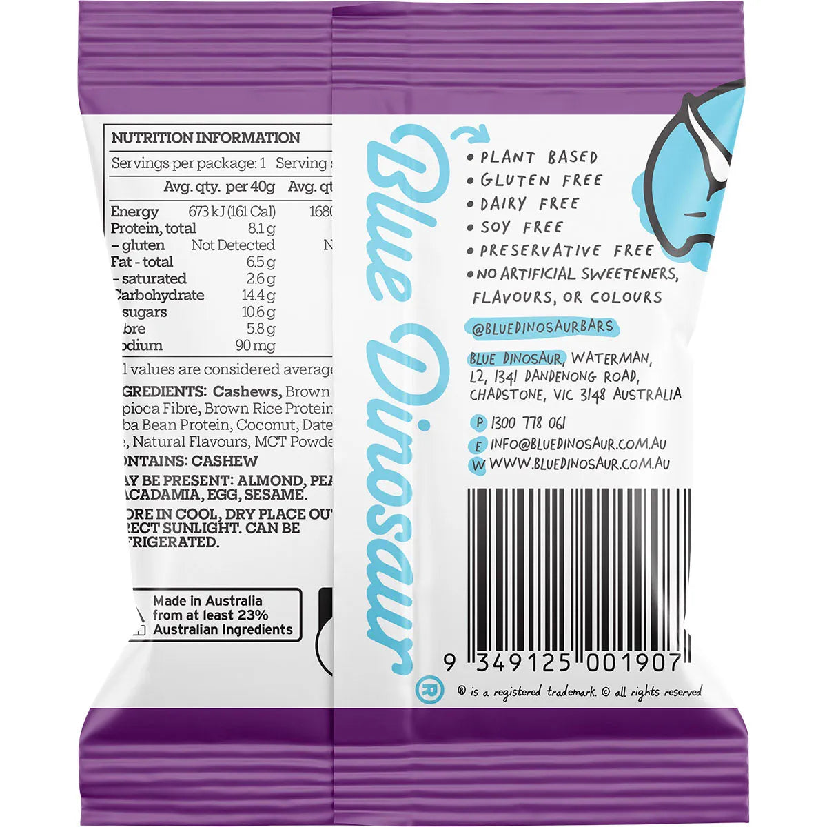Blue Dinosaur Plant Based Protein Ball