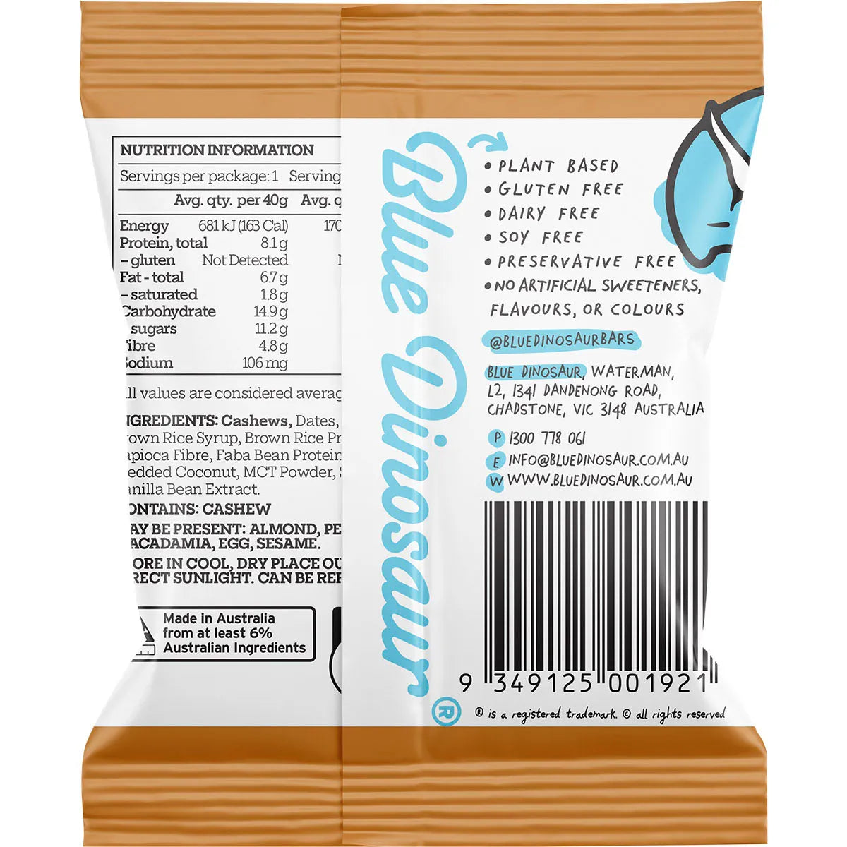 Blue Dinosaur Plant Based Protein Ball