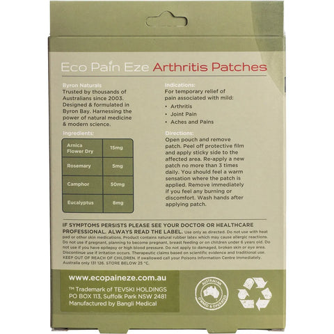 Byron Naturals Eco Pain Arthritis Arnica Patches