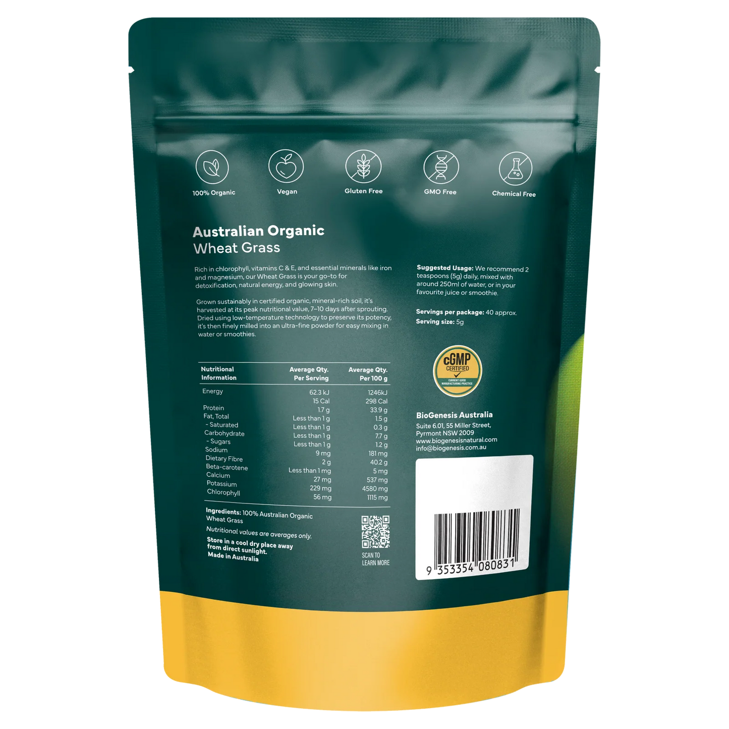 BioGenesis Organic Wheat Grass