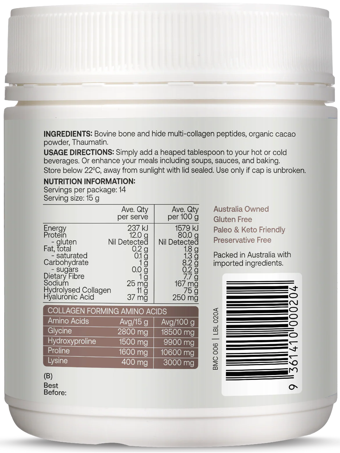 Best of the Bone Multi-Collagen (Dark Cacao)