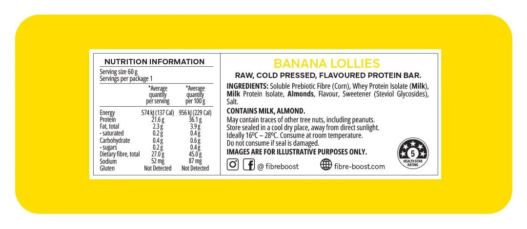 Fibre Boost Banana Lollies Protein Bar