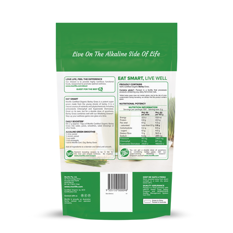 Morlife Certified Organic Barley Grass Fine Powder