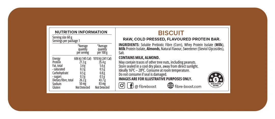 Fibre Boost Biscuit Protein Bar