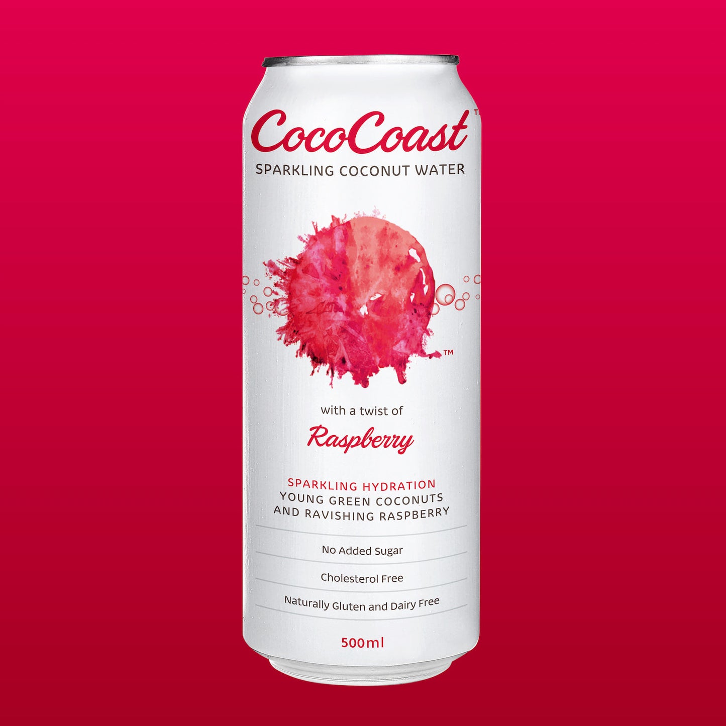 Coco Coast Coconut Water Sparkling Raspberry