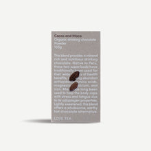 Love Tea Cacao and Maca