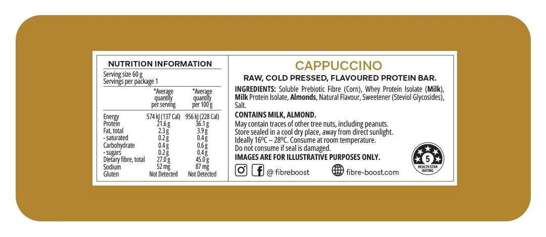 Fibre Boost Cappuccino Protein Bar