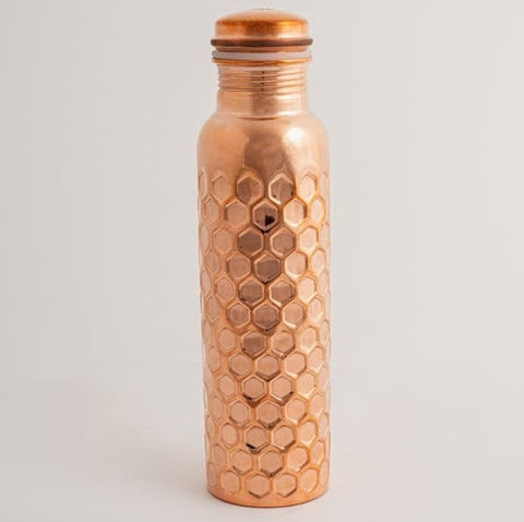 Goodly Gosh Copper Water Bottle Diamond Hammered (Charisma)