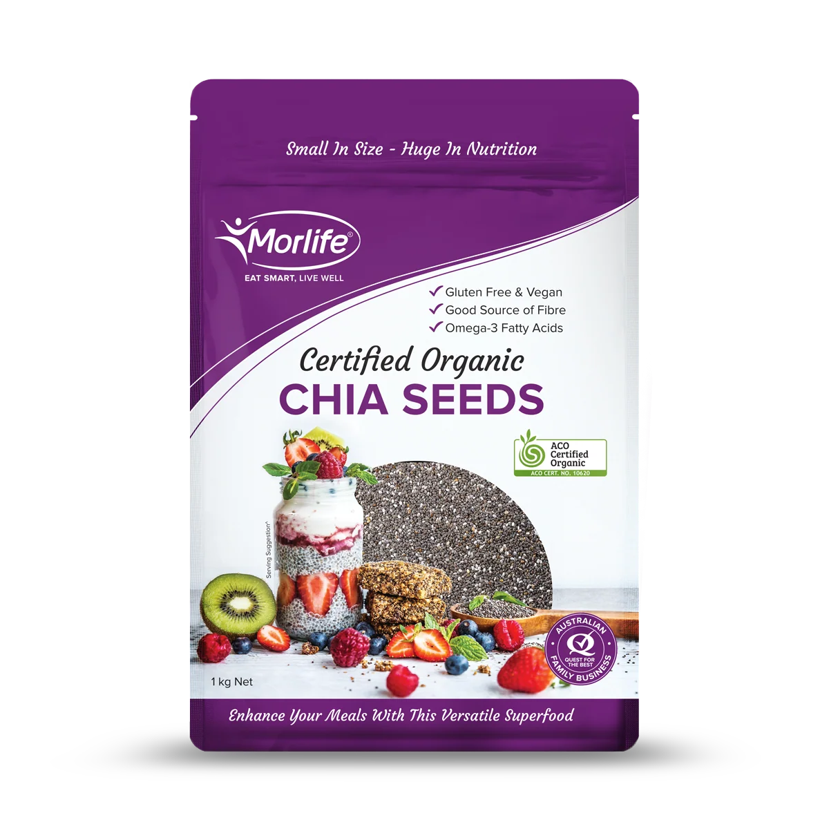 Morlife Chia Seeds Black Certified Organic