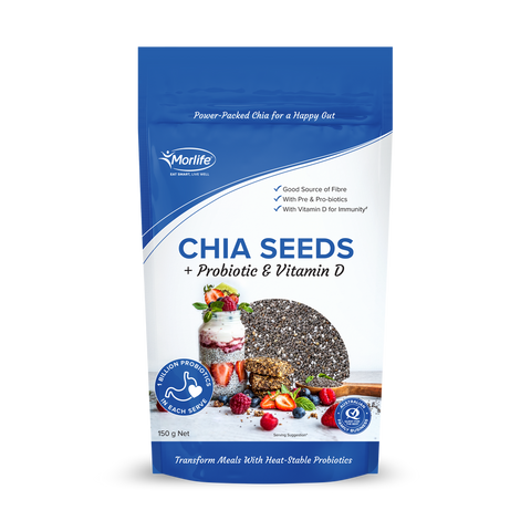 Morlife Chia Seeds + Probiotic & Vitamin D