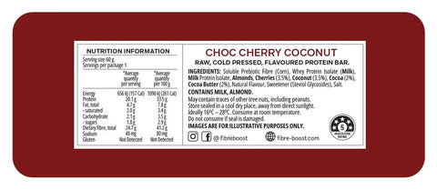 Fibre Boost Choc Cherry Coconut Protein bar