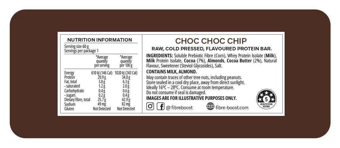 Fibre Boost Choc Choc Chip Protein Bar
