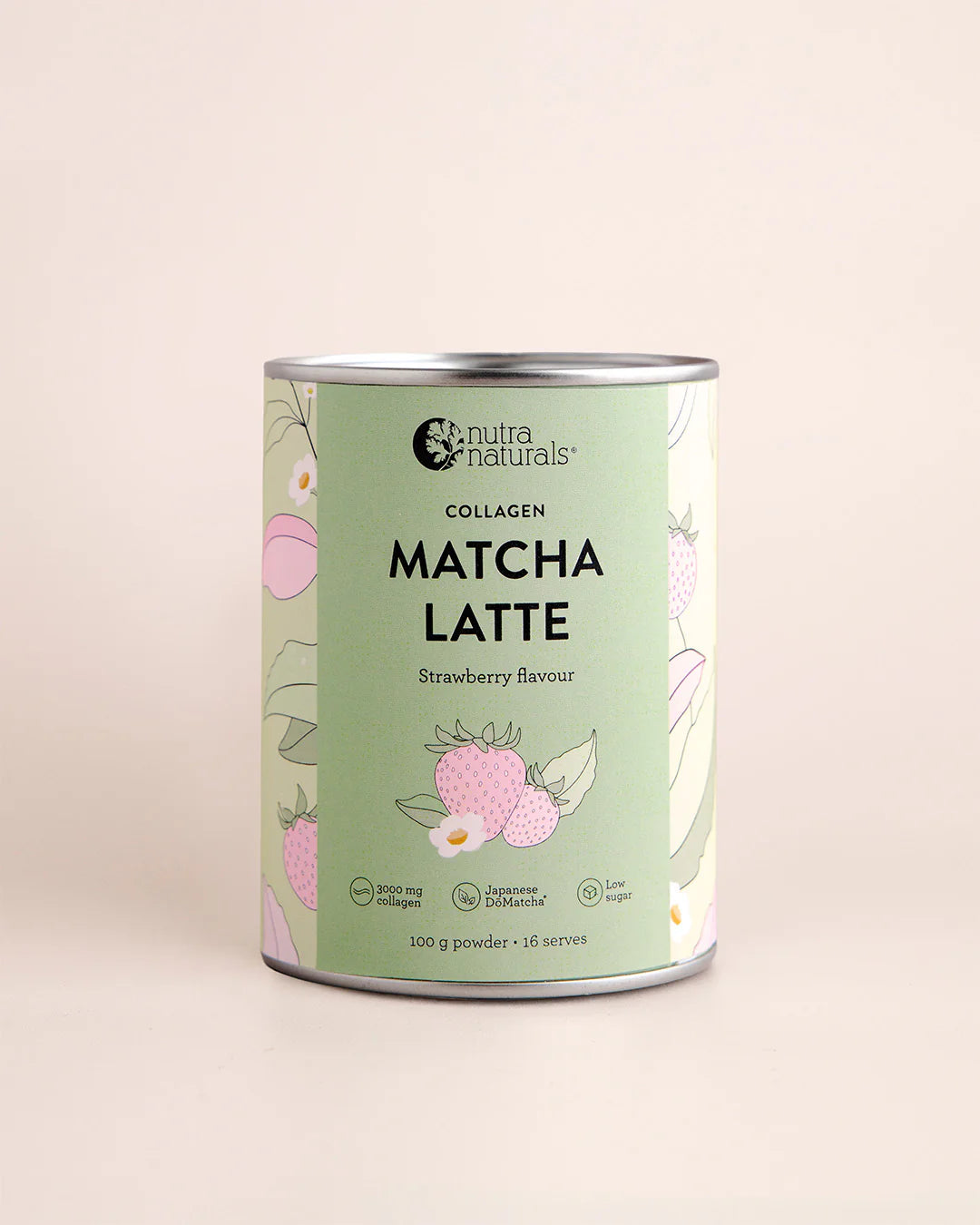 Nutra Organics Collagen Strawberry Matcha Latte