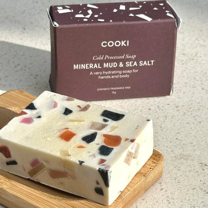 Cooki Haircare Cold Pressed Hand & Body Soap in Mineral Mud & Sea Salt