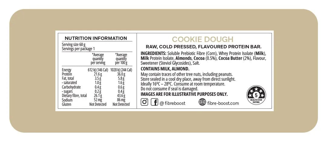 Fibre Boost Cookie Dough Protein Bar