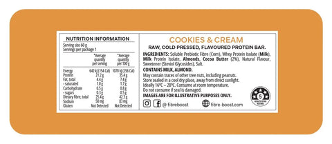 Fibre Boost Cookies & Cream Protein Bar
