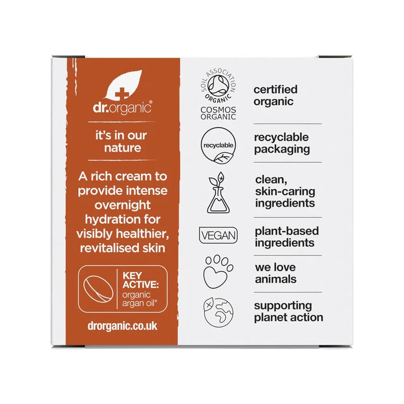 Dr Organic Night Cream Organic Moroccan Argan Oil