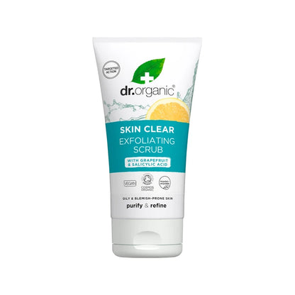 Dr Organic Exfoliating Face Scrub Skin Clear Tea Tree