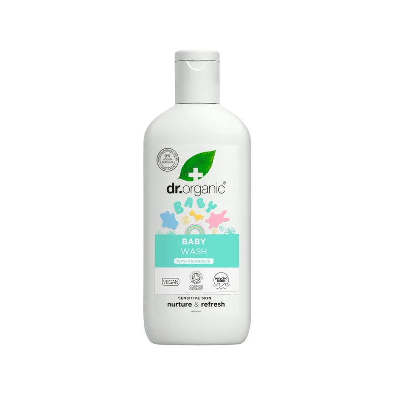 Dr Organic Unfragranced Top To Toe Baby Wash Organic Calendula