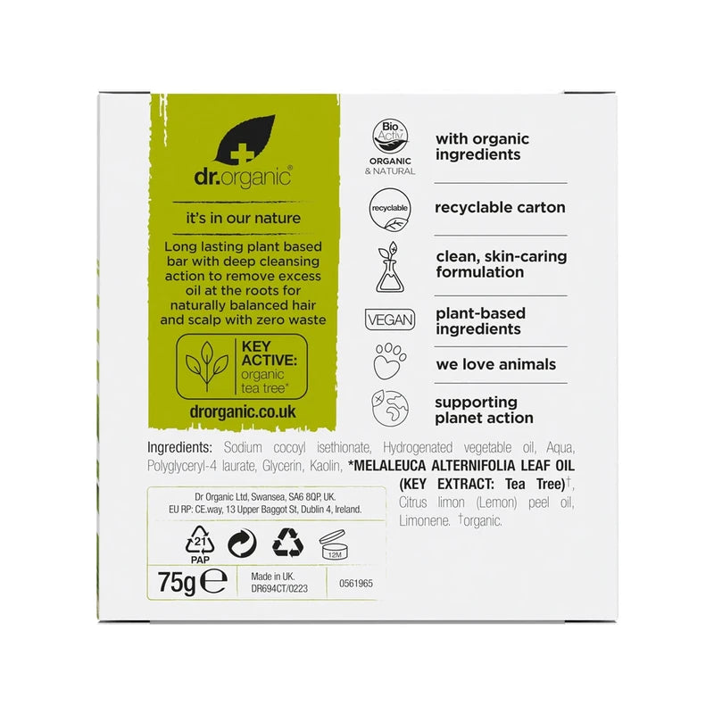 Dr Organic Tea Tree & Lemon Shampoo & Conditioner Bar
