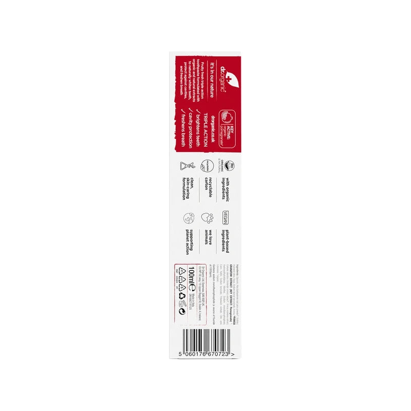 Dr Organic Toothpaste (Whitening) Organic Pomegranate