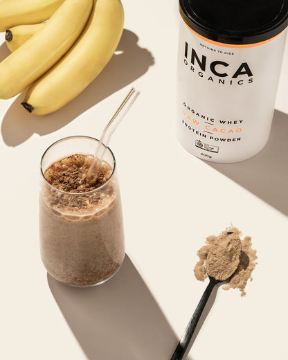 Inca Organics Organic Whey Protein Powder Raw Cacao