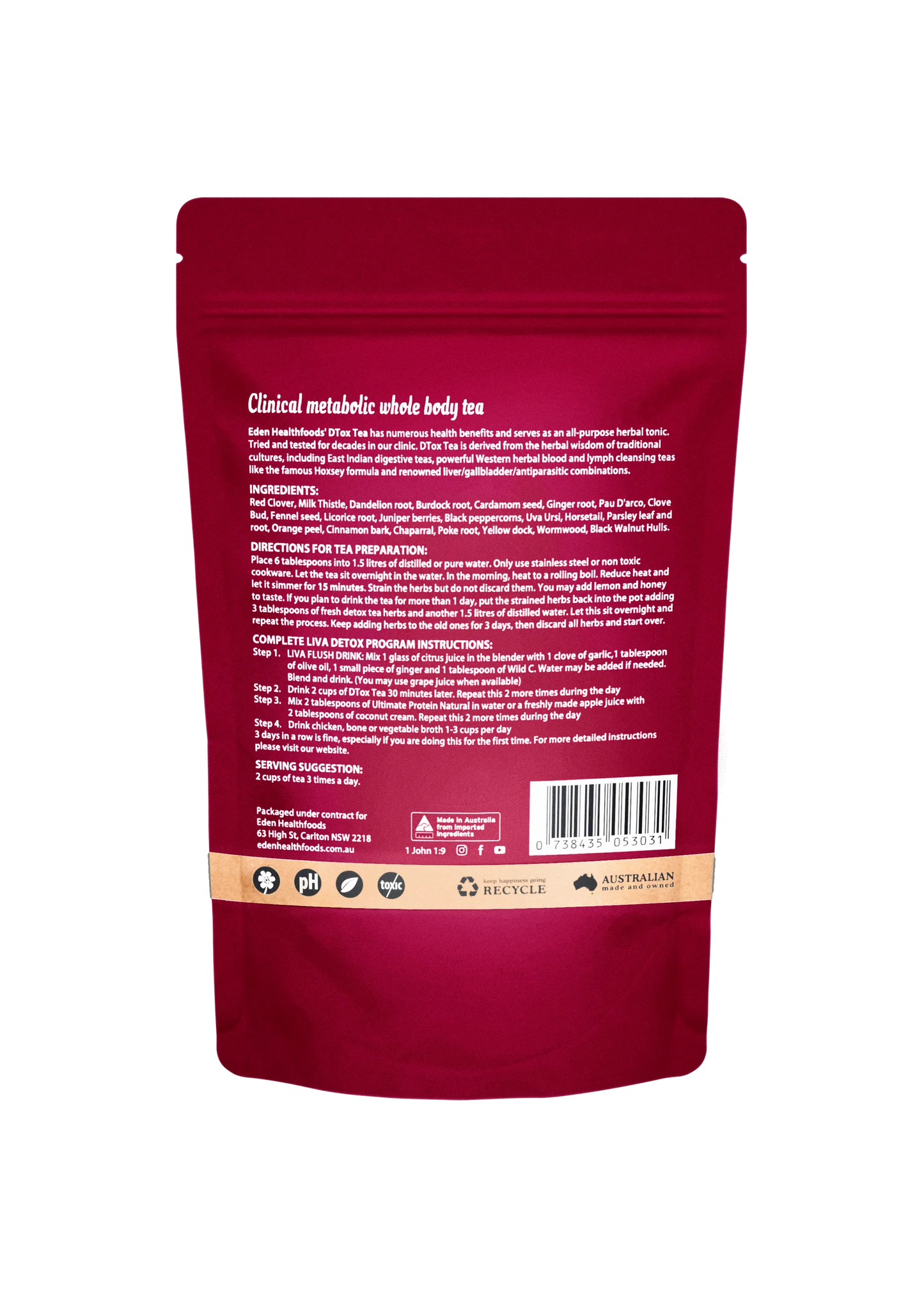 Eden Healthfoods Dtox Tea