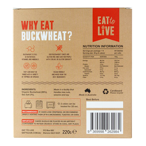 Eat To Live Buckwheat Cakes Original