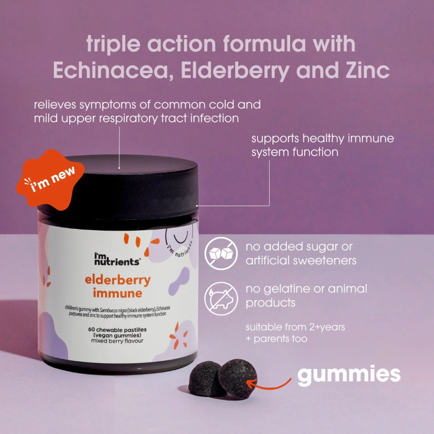 I'm Nutrients Elderberry Immune Gummies