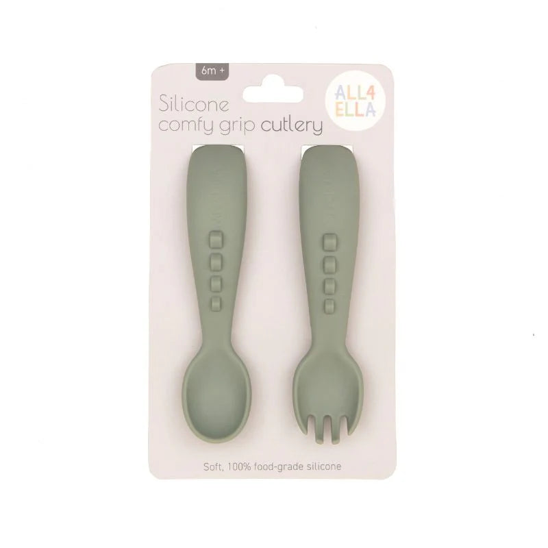 all4ella Silicone Comfy Grip Cutlery