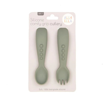 all4ella Silicone Comfy Grip Cutlery