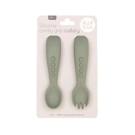 all4ella Silicone Comfy Grip Cutlery