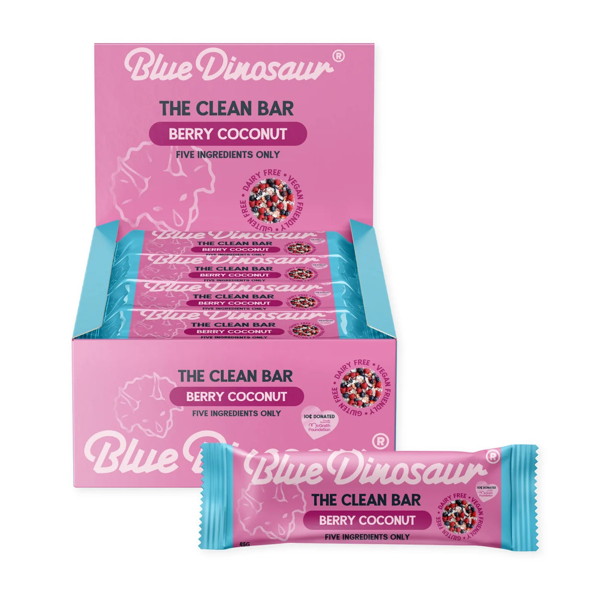 Blue Dinosaur Berry Coconut Bar