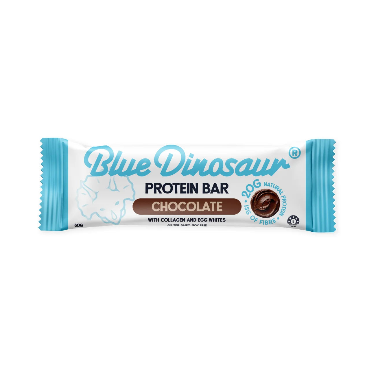 Blue Dinosaur Chocolate Protein Bar