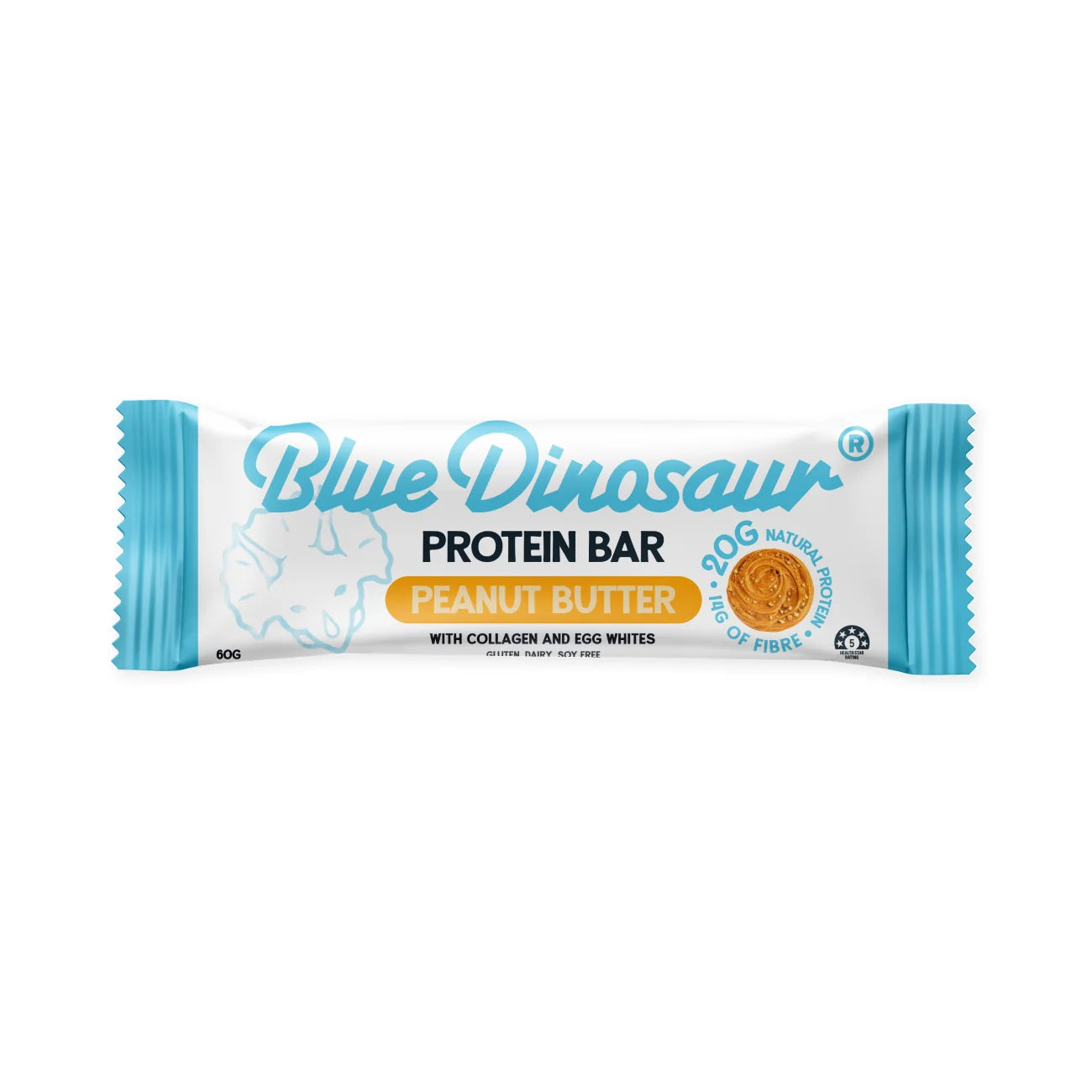 Blue Dinosaur Protein Bar Peanut Butter