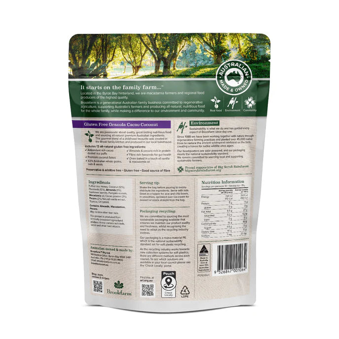Brookfarm Gluten Free Granola Cacao Coconut