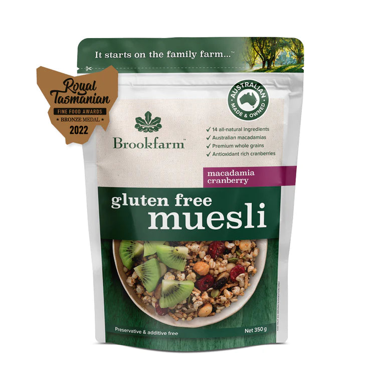 Brookfarm Gluten Free Cranberry Macadamia Muesli