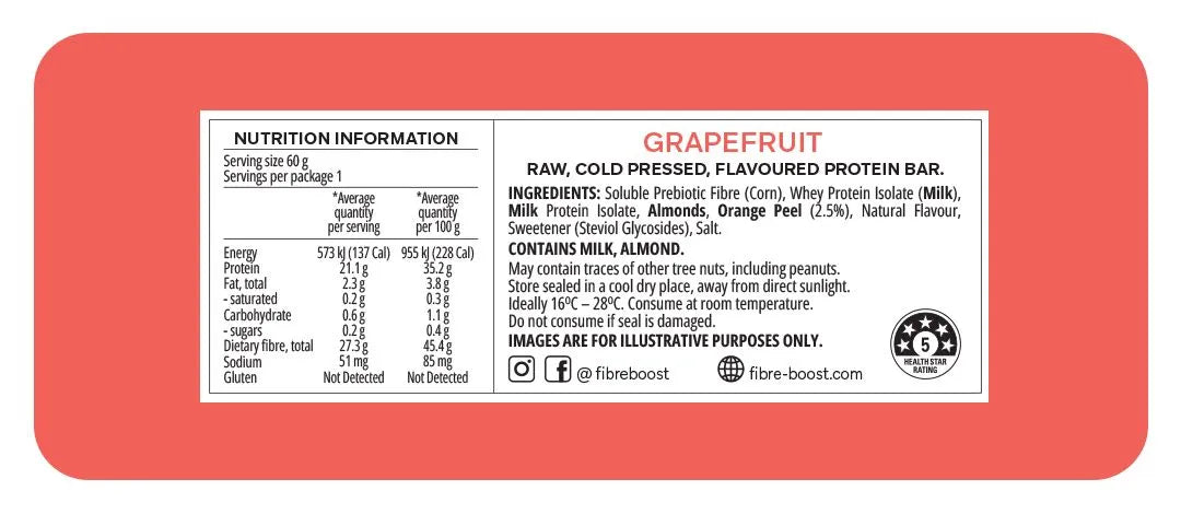 Fibre Boost Grapefruit Protein Bar