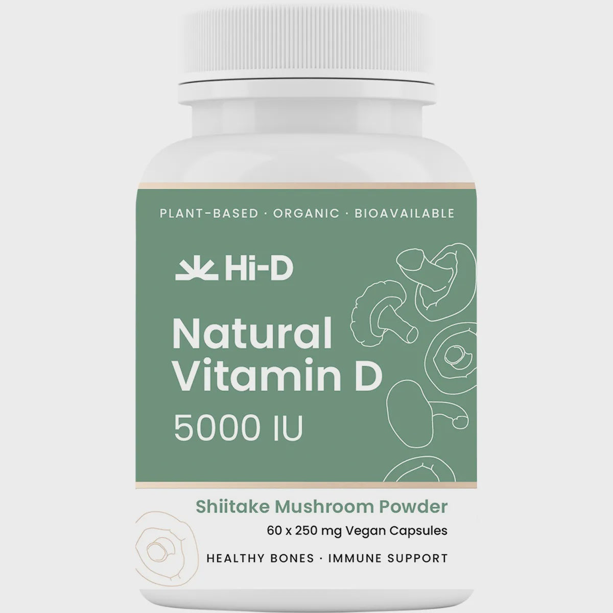 Hi-D Natural Vitamin D 5000 IU 60 Caps
