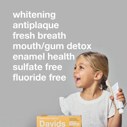 Davids Whitening + Antiplaque Toothpaste (Kids & Adults Orange)