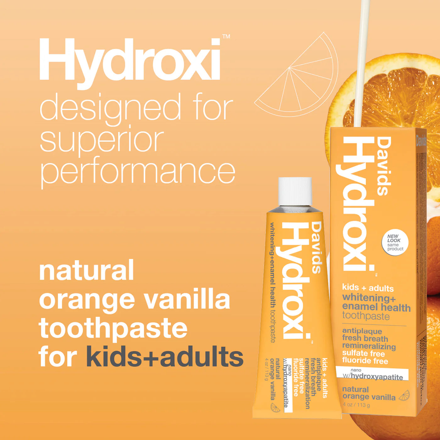 Davids Whitening + Antiplaque Toothpaste (Kids & Adults Orange)