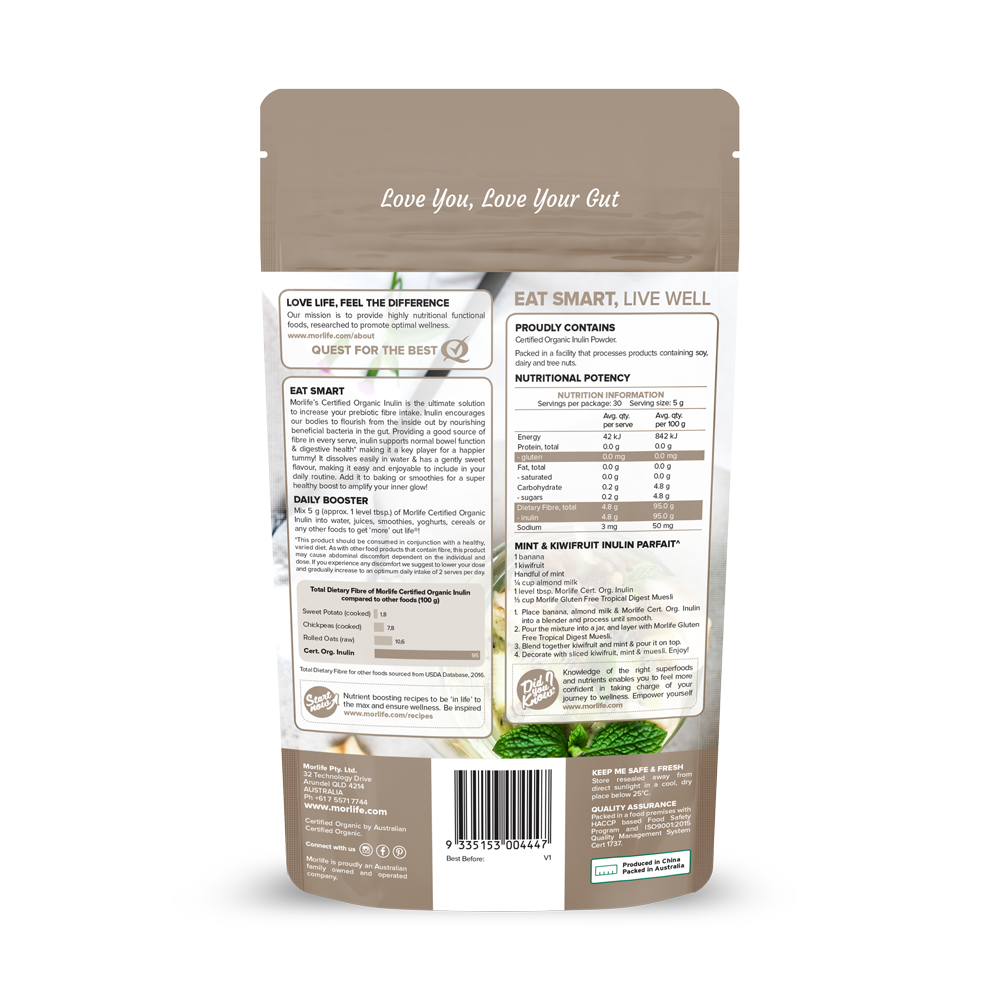 Morlife Certified Organic Inulin Powder