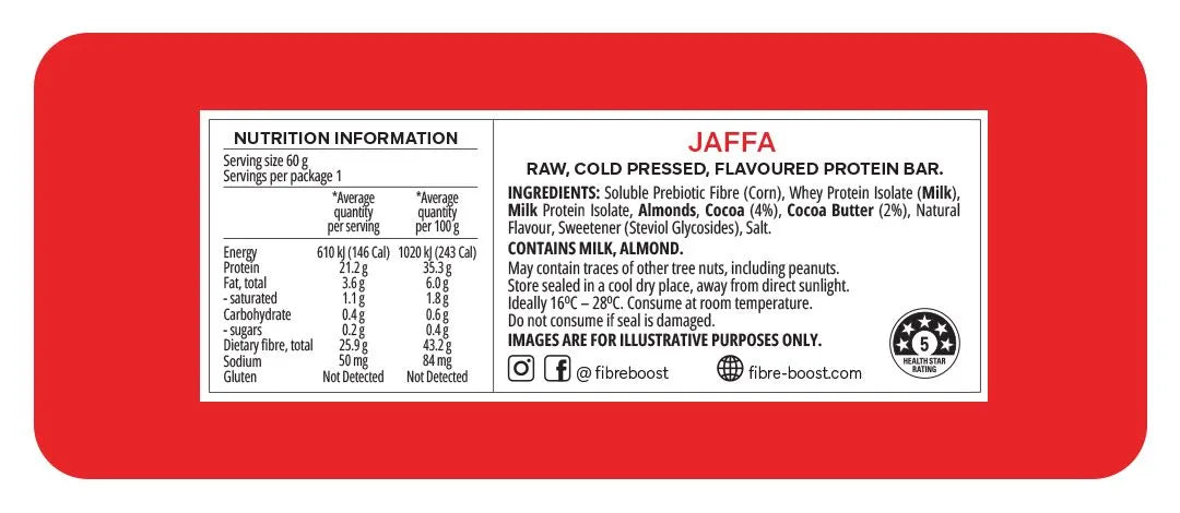 Fibre Boost Jaffa Protein Bar