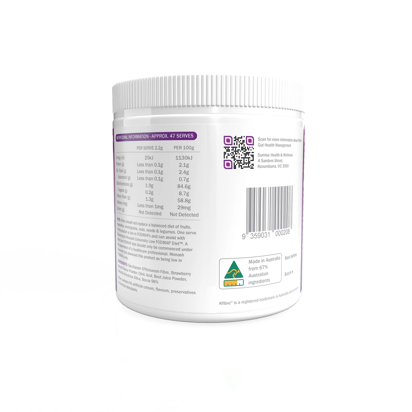 Kfibre Essential Gut Health Fibre Berry